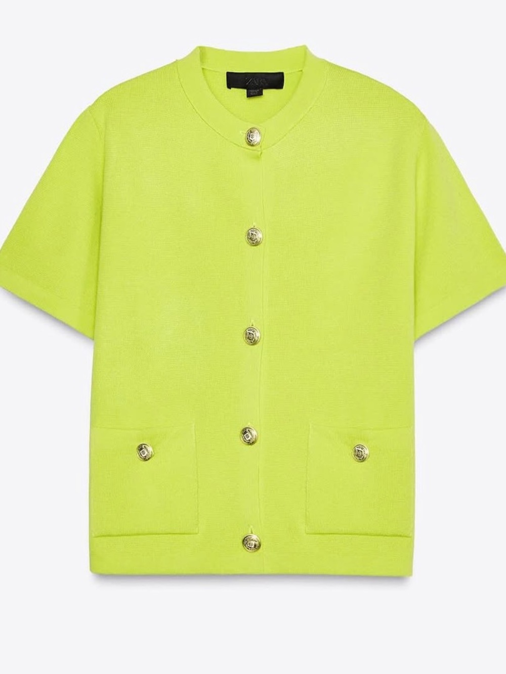 Zara BASIC SHORT SLEEVE KNIT CARDIGAN